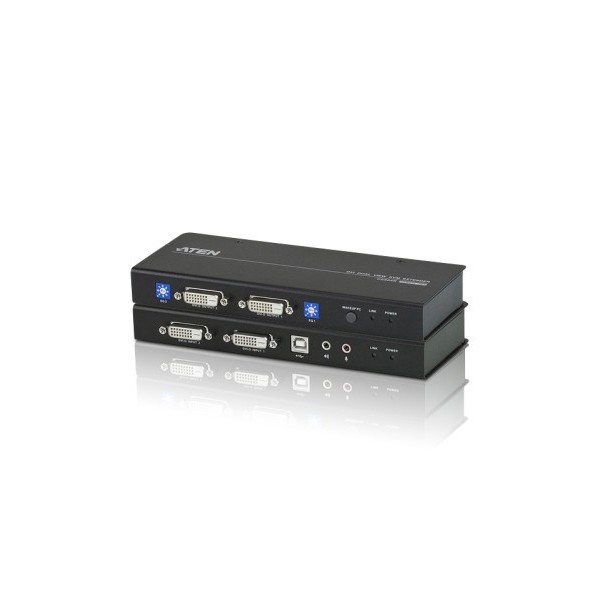 ATEN 976046 CE604-AT-G ATEN Extensor KVM Cat 5 DVI dual display USB (1024 x 768 a 60m)
