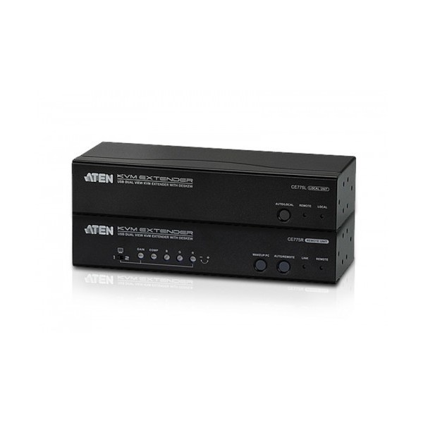 ATEN 976011 CE775-AT-G Aten CE775 extensor audio/video Transmisor y receptor de señales AV Negro