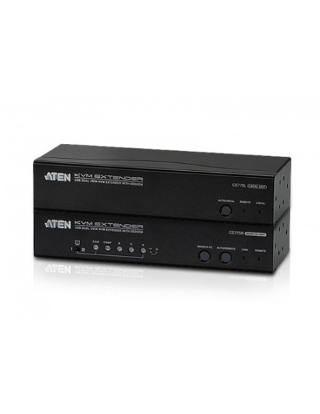 ATEN 976011 CE775-AT-G Aten CE775 extensor audio/video Transmisor y receptor de señales AV Negro