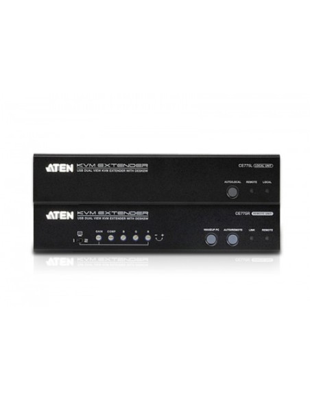 ATEN 976011 CE775-AT-G Aten CE775 extensor audio/video Transmisor y receptor de señales AV Negro