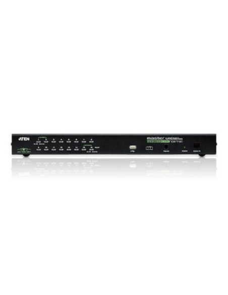 ATEN 975887 CS1716I-AT-G ATEN Switch KVM por IP VGA PS/2-USB de 16 puertos con acceso compartido desde consolas local/remota