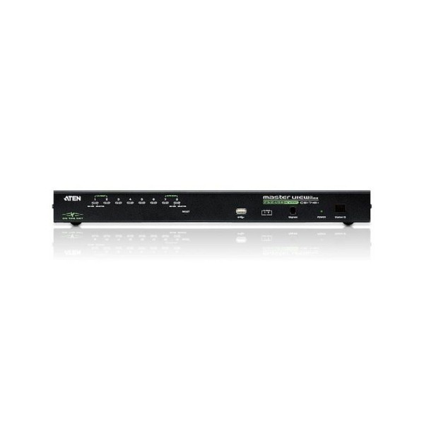 ATEN 975879 CS1708I-AT-G ATEN Switch KVM por IP VGA PS/2-USB de 8 puertos con acceso compartido desde consolas local/remota