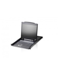 ATEN 975764 CL1308N-ATA-SG Aten Consola LCD single rail con switch KVM integrado VGA PS/2-USB de 8 puertos