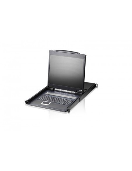 ATEN 975764 CL1308N-ATA-SG Aten Consola LCD single rail con switch KVM integrado VGA PS/2-USB de 8 puertos