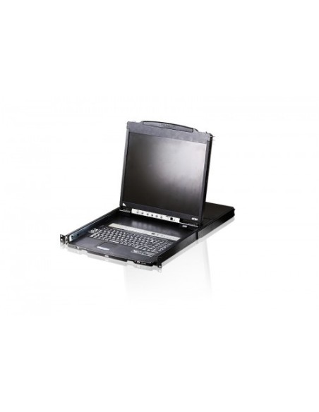 ATEN 975713 CL5816N-ATA-SG ATEN Consola LCD dual rail con switch KVM integrado VGA PS/2-USB de 16 puertos