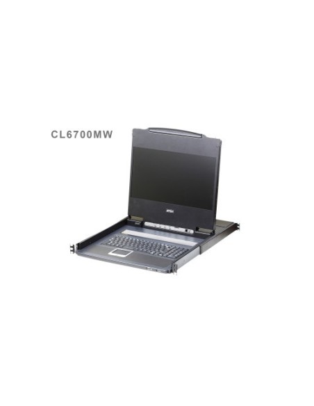 ATEN 975676 CL6700MW-ATA-SG ATEN Consola LCD single rail (HDMI / DVI / VGA, USB)