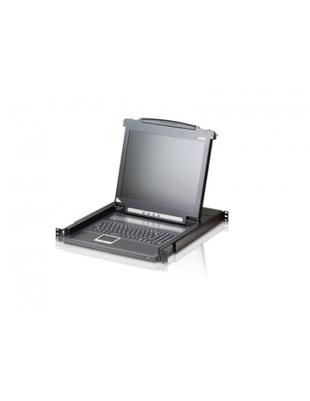 ATEN 975633 CL1000M-ATA-SG ATEN CONSOLA CL1000M (SPANISH KEYBOARD / 2X-K06 SG) SINGLE RAIL 17" LCD CONSOLE (USB - VGA)