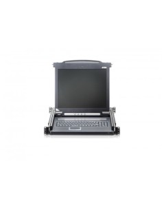 ATEN 975633 CL1000M-ATA-SG ATEN CONSOLA CL1000M (SPANISH KEYBOARD / 2X-K06 SG) SINGLE RAIL 17" LCD CONSOLE (USB - VGA) 2