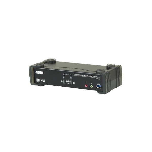 ATEN 975351 CS1922M-AT-G ATEN Switch KVMP™ DisplayPort 4K MST USB 3.0 de 2 puertos (cables incluidos)