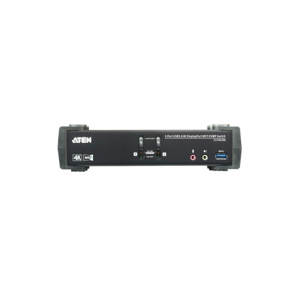 ATEN 975351 CS1922M-AT-G ATEN Switch KVMP™ DisplayPort 4K MST USB 3.0 de 2 puertos (cables incluidos)