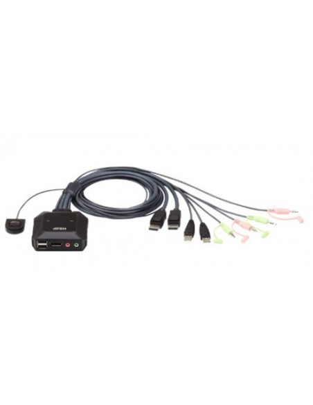 ATEN 975094 CS22DP-AT ATEN SWITCH KVM FORMATO CABLE DISPLAYPORT USB DE 2 PUERTOS SELECTOR REMOTO DE PUERTO (CS22DP-AT)