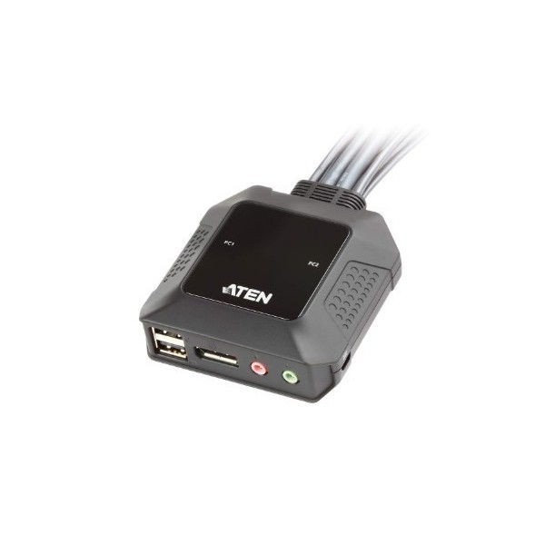 ATEN 975094 CS22DP-AT ATEN SWITCH KVM FORMATO CABLE DISPLAYPORT USB DE 2 PUERTOS SELECTOR REMOTO DE PUERTO (CS22DP-AT)