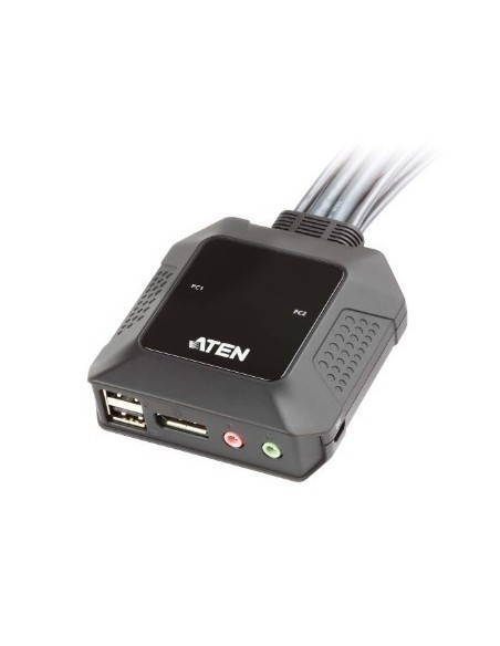 ATEN 975094 CS22DP-AT ATEN SWITCH KVM FORMATO CABLE DISPLAYPORT USB DE 2 PUERTOS SELECTOR REMOTO DE PUERTO (CS22DP-AT)