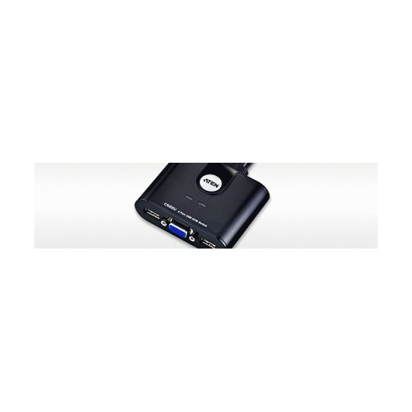ATEN 975078 CS22U-AT ATEN SWITCH KVM FORMATO CABLE VGA USB DE 2 PUERTOS CON SELECTOR REMOTO DE PUERTO (CS22U-AT)