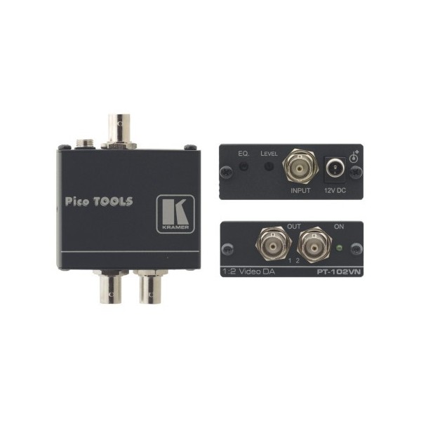 KRAMER 944861 90-102090 Kramer Electronics PT-102VN amplificador de línea de video 430 MHz Negro
