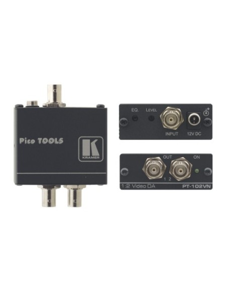 KRAMER 944861 90-102090 Kramer Electronics PT-102VN amplificador de línea de video 430 MHz Negro