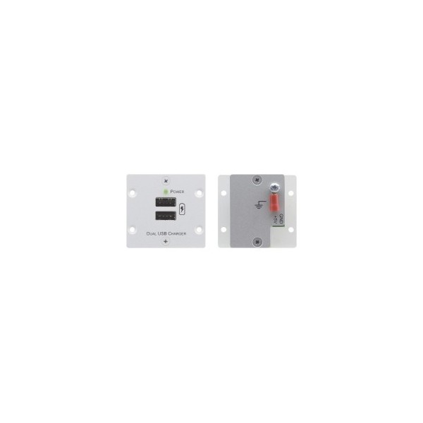 KRAMER 940991 80-80228290 Kramer Electronics W-2UC(B) placa de pared y cubierta de interruptor Negro