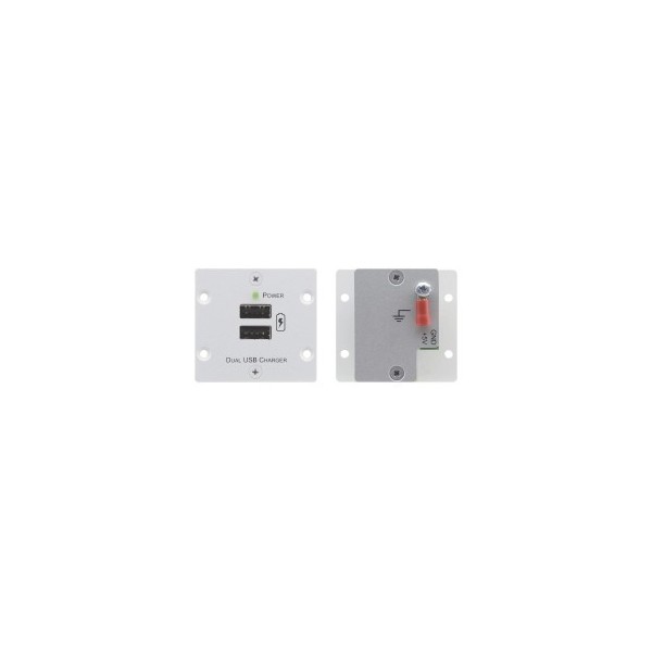 KRAMER 940983 80-80228190 Kramer Electronics W-2UC(G) placa de pared y cubierta de interruptor Gris