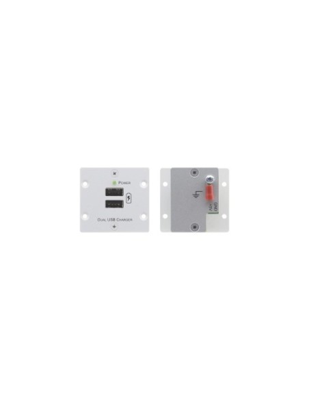 KRAMER 940983 80-80228190 Kramer Electronics W-2UC(G) placa de pared y cubierta de interruptor Gris