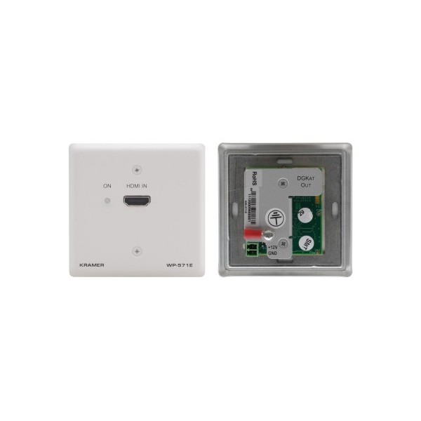 KRAMER 940836 50-80172090 Kramer Electronics WP-571/EU(W)-80 extensor audio/video Transmisor de señales AV Blanco
