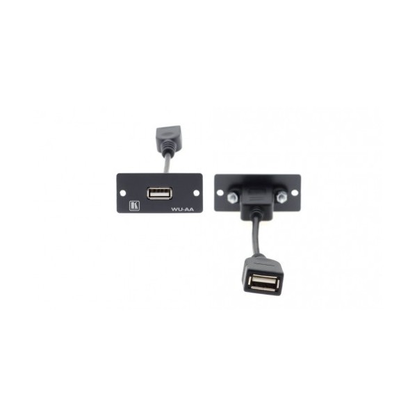KRAMER 940828 85-0119799 Kramer Electronics WU-AA(B) placa de pared y cubierta de interruptor Negro