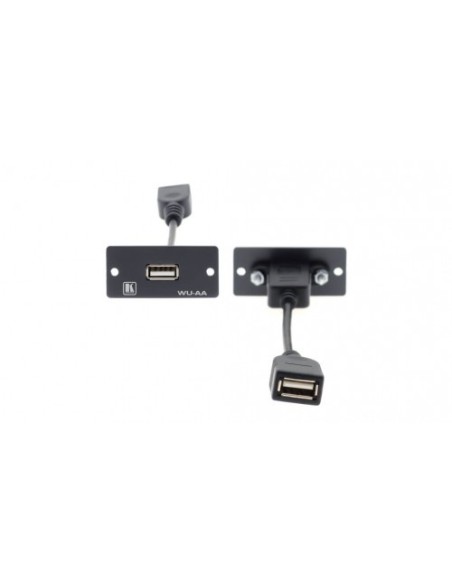 KRAMER 940828 85-0119799 Kramer Electronics WU-AA(B) placa de pared y cubierta de interruptor Negro