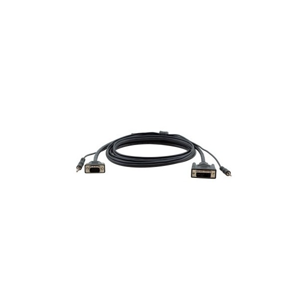 KRAMER 940078 94-0606025 Kramer Electronics 7.6m, DVI-I/3.5mm - VGA/3.5mm 7,6 m DVI-I/3.5mm VGA/3,5mm Negro