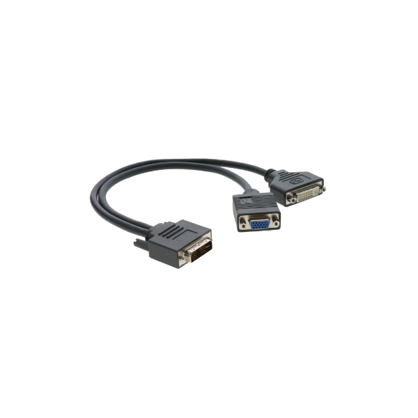 KRAMER 939915 99-9494921 Kramer Electronics 99-9494921 adaptador de cable de vídeo 0,3 m DVI-I DVI-D + VGA (D-Sub) Negro