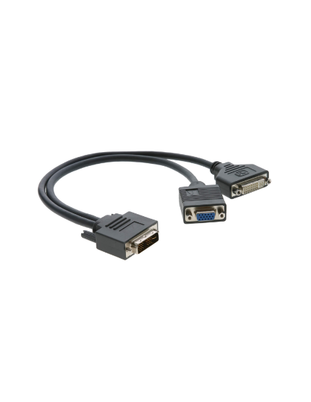 KRAMER 939915 99-9494921 Kramer Electronics 99-9494921 adaptador de cable de vídeo 0,3 m DVI-I DVI-D + VGA (D-Sub) Negro
