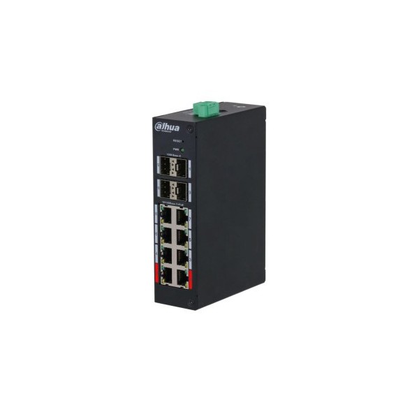 DAHUA 1385861 1.0.01.20.11325-9002 DH-HS4412-8ET-96: DAHUA SWITCH INDUSTRIAL HARDENED GESTIONABLE L2, 12 PUERTOS, 8 RJ45 10/100M