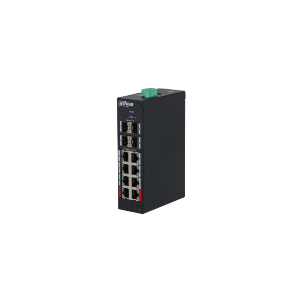DAHUA 1383957 1.0.01.20.11326-9001 DH-HS4412-8ET-120: DAHUA SWITCH INDUSTRIAL HARDENED GESTIONABLE L2, 12 PUERTOS, 8 RJ45 10/100