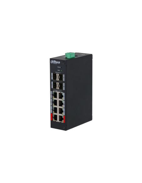 DAHUA 1383957 1.0.01.20.11326-9001 DH-HS4412-8ET-120: DAHUA SWITCH INDUSTRIAL HARDENED GESTIONABLE L2, 12 PUERTOS, 8 RJ45 10/100