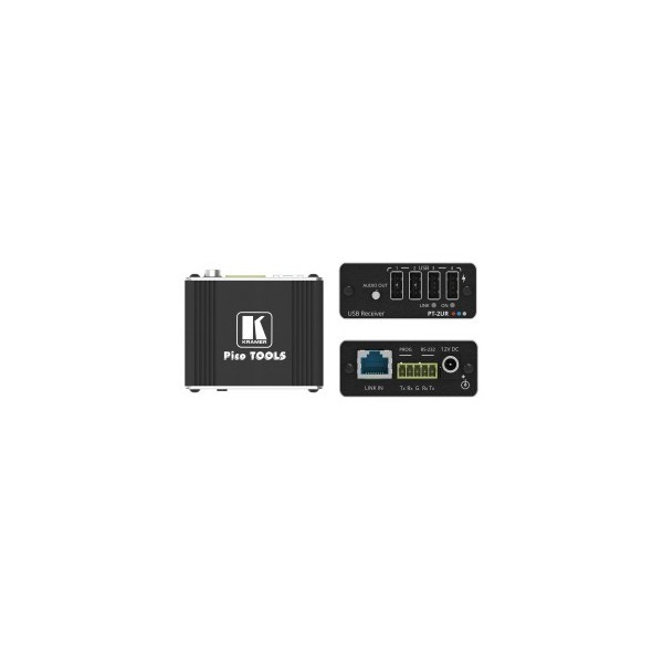 KRAMER 1382895 20-80568190 Kramer Electronics WP-2UT/R-KIT ampliador de red Transmisor y receptor de red Negro, Blanco