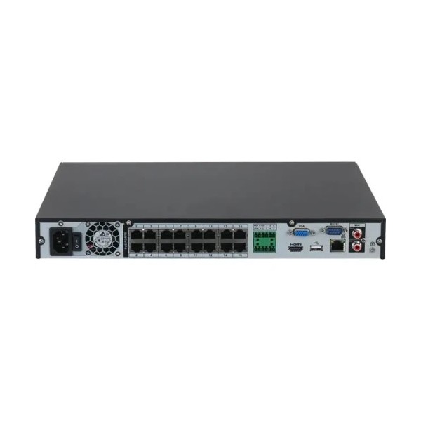 DAHUA 1382688 1.0.01.23.15746-9003 DHI-NVR2216-16P-4KS3: DAHUA GRABADOR IP NVR 16 CANALES, 1U, 2 HDD, 16 PUERTOS POE, LITE, DECO