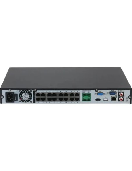 DAHUA 1382688 1.0.01.23.15746-9003 DHI-NVR2216-16P-4KS3: DAHUA GRABADOR IP NVR 16 CANALES, 1U, 2 HDD, 16 PUERTOS POE, LITE, DECO