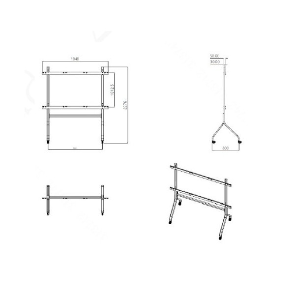 DAHUA 1378309 1.1.02.41.10472 DHI-PKC-MS1E: DAHUA SOPORTE DE SUELO PORTATIL PARA PANTALLA LED ALL-IN-ONE DHI-PHMIA135-AC, COLOR 