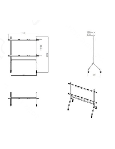 DAHUA 1378309 1.1.02.41.10472 DHI-PKC-MS1E: DAHUA SOPORTE DE SUELO PORTATIL PARA PANTALLA LED ALL-IN-ONE DHI-PHMIA135-AC, COLOR 