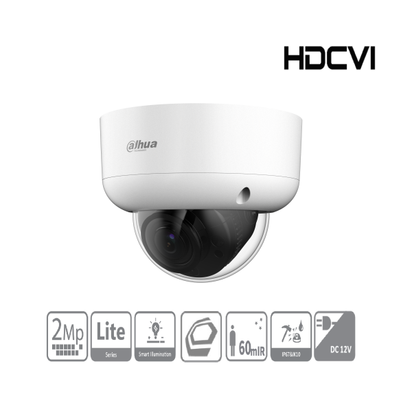 DAHUA 1375380 1.0.01.12.24840-9002 DH-HAC-HDBW1200RAP-Z-2712-S6: DAHUA CAMARA ANALOGICA HDCVI MINIDOMO ANTIVANDALICO 2MP, LENTE 