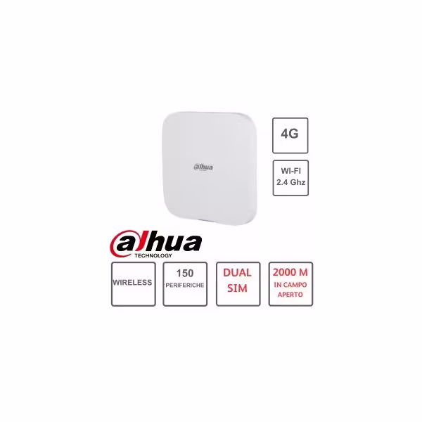 DAHUA 1374750 1.0.01.19.10806-9001 DHI-ARC3800H-FW2(868): DAHUA CENTRAL DE ALARMA, HASTA 150 PERIFERICOS, 32 AREAS, HASTA 8 IPC,