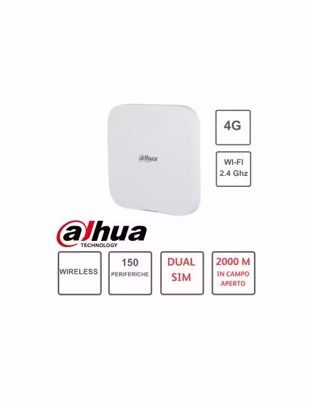 DAHUA 1374750 1.0.01.19.10806-9001 DHI-ARC3800H-FW2(868): DAHUA CENTRAL DE ALARMA, HASTA 150 PERIFERICOS, 32 AREAS, HASTA 8 IPC,