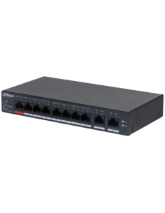 DAHUA 1374043 1.0.01.20.11244-9001 DH-CS4010-8GT-110: DAHUA SWITCH CLOUD MANAGED L2, 10 PUERTOS, 8 RJ45 GIGABIT POE + 2 RJ45 GIG