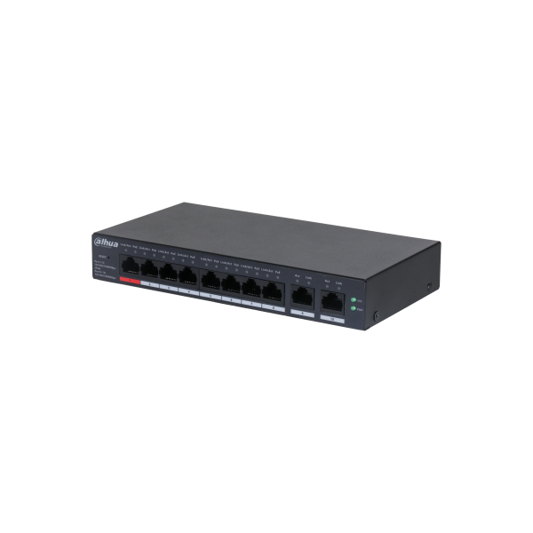 DAHUA 1374043 1.0.01.20.11244-9001 DH-CS4010-8GT-110: DAHUA SWITCH CLOUD MANAGED L2, 10 PUERTOS, 8 RJ45 GIGABIT POE + 2 RJ45 GIG