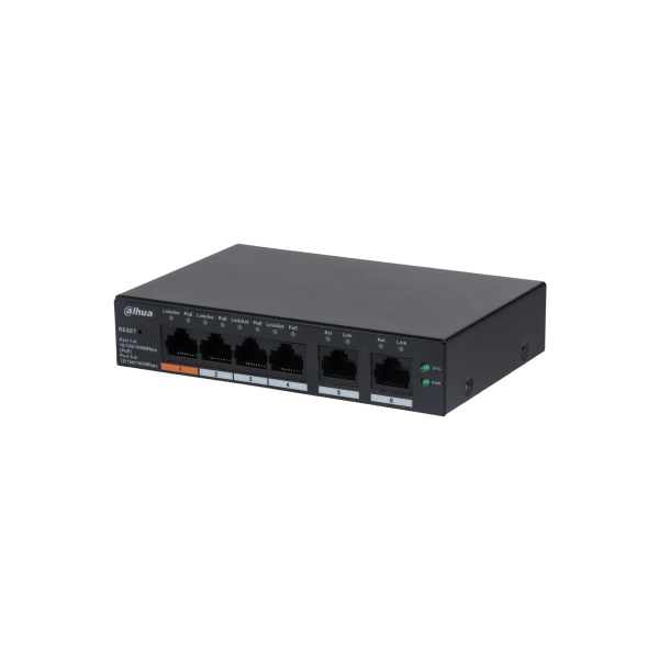 DAHUA 1374042 1.0.01.20.11243-9001 DH-CS4006-4GT-60: DAHUA SWITCH CLOUD MANAGED L2, 6 PUERTOS, 4 RJ45 GIGABIT POE + 2 RJ45 GIGAB