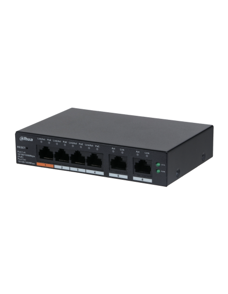 DAHUA 1374042 1.0.01.20.11243-9001 DH-CS4006-4GT-60: DAHUA SWITCH CLOUD MANAGED L2, 6 PUERTOS, 4 RJ45 GIGABIT POE + 2 RJ45 GIGAB