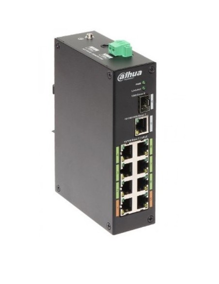 DAHUA 1373497 1.0.01.20.11068-9003 DH-LR2110-8ET-120-V2: DAHUA SWITCH DE LARGO ALCANCE L2, 10 PUERTOS, 8 RJ45 10/100M POE, 2 PUE