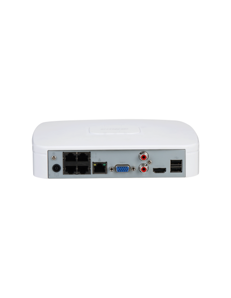 DAHUA 1372934 1.0.01.23.14927-0002 DHI-NVR4104-EI: DAHUA GRABADOR IP NVR 4 CANALES, SMART 1U, 1 HDD, WIZSENSE, IA, DECODIFICACIO