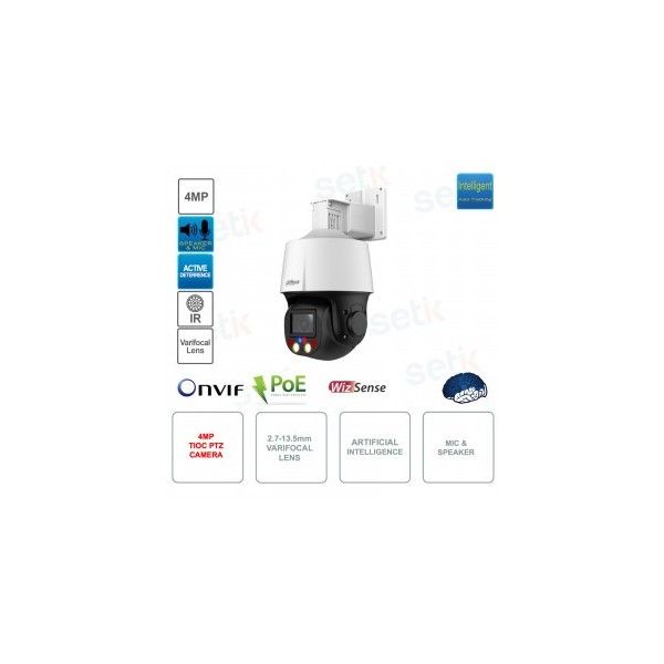 DAHUA 1371416 1.0.01.07.14951-9001 DH-SD3E405DB-GNY-A-PV1: DAHUA CAMARA IP PTZ TIOC WIZSENSE 4MP, ZOOM OPTICO 5X, LENTE 2.7-13.5