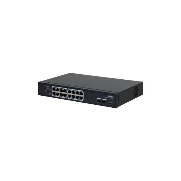 DAHUA 1371240 1.0.01.20.10946-0002 DH-PFS3218-16GT-135: DAHUA SWITCH GIGABIT POE NO GESTIONABLE L2, 18 PUERTOS, 16 RJ45 10/100/1