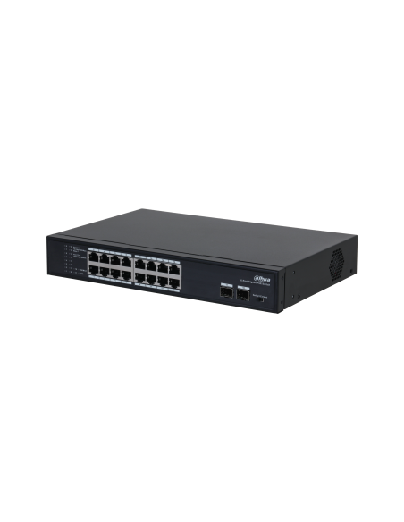 DAHUA 1371240 1.0.01.20.10946-0002 DH-PFS3218-16GT-135: DAHUA SWITCH GIGABIT POE NO GESTIONABLE L2, 18 PUERTOS, 16 RJ45 10/100/1