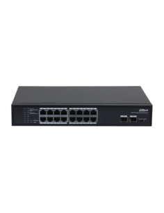 DAHUA 1371240 1.0.01.20.10946-0002 DH-PFS3218-16GT-135: DAHUA SWITCH GIGABIT POE NO GESTIONABLE L2, 18 PUERTOS, 16 RJ45 10/100/1 2